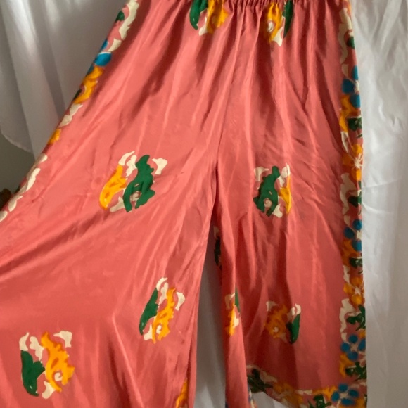 Mes Demoiselles silk pants, coral flower,  EU44 - Picture 4 of 5